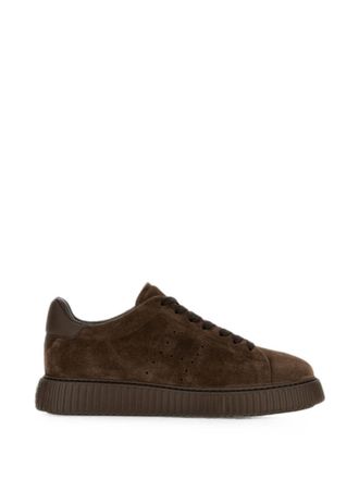 Hogan Brown Lace-up Sneakers