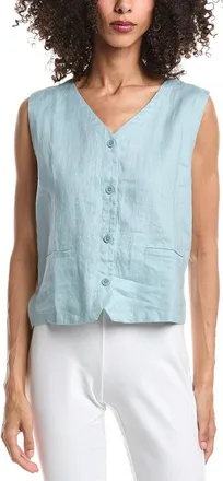 Eileen Fisher V-Neck Linen Vest