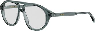 Celine Thin Optical Frame - male - CELINE - Glasses - Green - 56 MM - Accessories