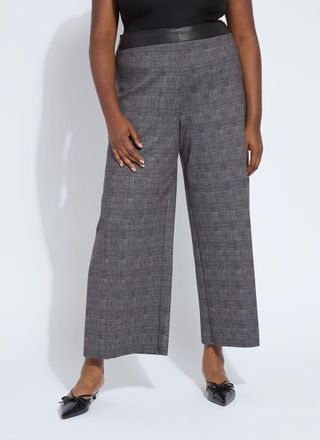 Lyssé Denver Hi Waist Wide leg Printed Ponte Curvy