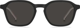 Tommy Hilfiger Grote geometrische zonnebril - unisex - Zonnebrillen - Zwart - ONE Size - Accessoires