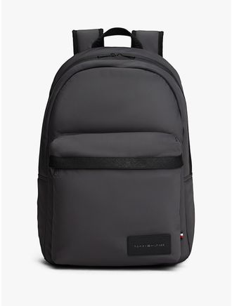 Tommy Hilfiger Mens Water-Resistant Dome Backpack - Grey
