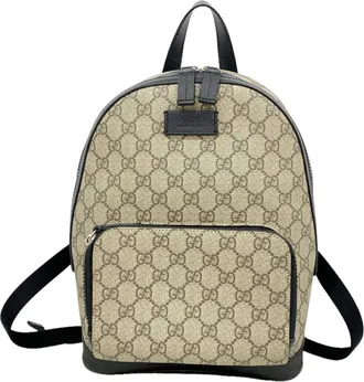 Gucci Black Brown Pvc Backpack (Pre-Owned)