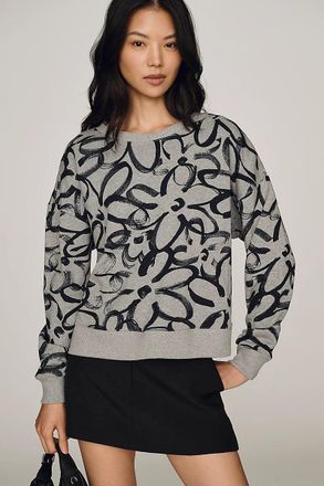 Maeve Sketchy Floral Sweatshirt