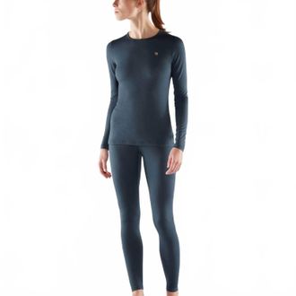 Fj&auml;llr&auml;ven Bergtagen Thinwool Long Johns Leggings In Mountain Blue