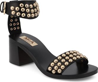 Mia Narelle Ankle Strap Sandal in Black Bona at Nordstrom, Size 8.5