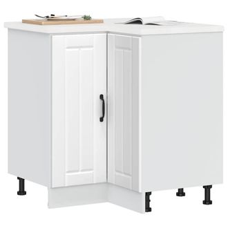 vidaXL Mobile Base Ad Angolo Cucina Lucca Bianco In Legno Multistrato - Vidaxl