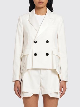 sacai Blazer di lana a doppiopetto