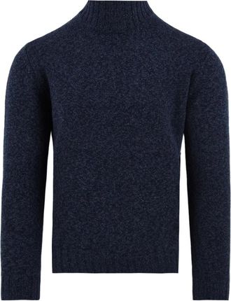 FILIPPO DE LAURENTIIS Coltrui - Heren - Coltruien - Blauw - M - Wol - Truien & Vesten