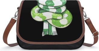 Generic Green Snake in Winter Womens Crossbody Bag Fashion Shoulder Handbags Message Tote Bag with Adjustable Strap