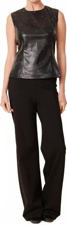 Dolce Cabo Eleanor Studded Top In Black