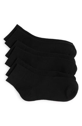 Nordstrom 3-Pack Everyday Quarter Socks in Black at Nordstrom, Size 9