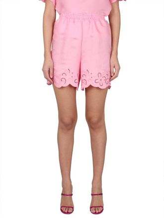 Moschino Ajour Elastic Waistband Short Trousers - Pink