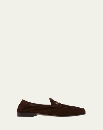 Tom Ford Mens Ripley Suede Moccasin T-Bit Loafers