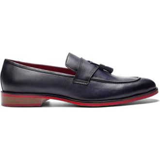 Carlos By Carlos Santana Encore Tassel Loafer in Navy Blue Leather at Nordstrom, Size 11.5