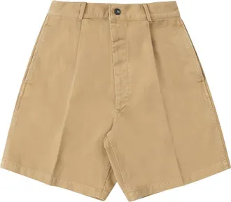 Fortela Jillian Canvas Cotton Shorts in Camel at Nordstrom, Size 38