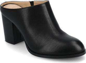 Journee Collection Kendra Block Heel Mule in Black at Nordstrom Rack, Size 9.5
