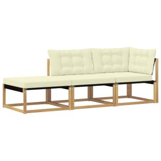 vidaXL Unidades De Sof&aacute; Seccional Con Coj&iacute;n Blanco 241,5 X 83 X 73 Cm Vidaxl