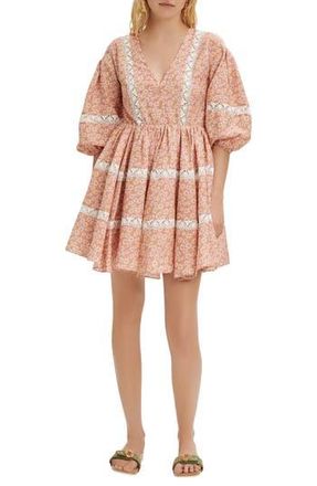 Maje Rayanik Floral Dress in Pink Daisy at Nordstrom Rack, Size 10 Us / 42 Fr