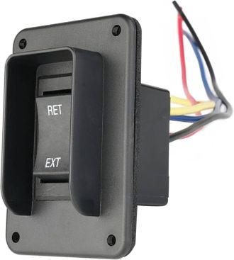 OEM Interruptor Basculante De Potencia Con Conector Estabilizador, M&aacute;x. 30 Amperios, 12 V/24 V, Extensi&oacute;n-retracci&oacute;n, Mazo De Cables De 4 Pines, Polaridad