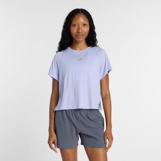 New Balance Funktionsshirt NEW BALANCE, Damen, Gr. XS, daybreak, Obermaterial: 100% Polyester, normal, Rundhals, Shirts Funktionsshirt, sportliche Passform, Kurza