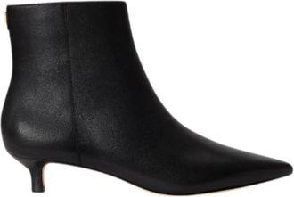 Ralph Lauren Francesca Enkellaars - Dames - Laarzen met Hak - Zwart - 37 EU - Katoen - Schoenen