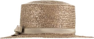 Fabiana Filippi Raffia Straw Hat With Grosgrain Ribbon