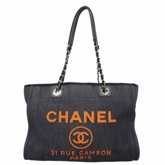 Chanel Blue Denim Tote Bag (Pre-Owned)