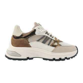 VIA VAI Schoenen, Dames, Veelkleurig, 42 EU, Leer, Liz Dae beige sneakers