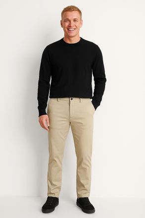 Jack & Jones Chinos JACK & JONES JPSTOLLIE JJDAVE CHINO, Herren, Gr. 29, L&auml;nge 34, beige (crockery), Web, Obermaterial: 98% Baumwolle, 2% Elasthan, unifarben, regu