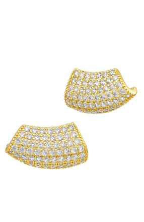 Savvy Cie Jewels PAVE MODERN EAR CLIMBER WITH WHITE CZ