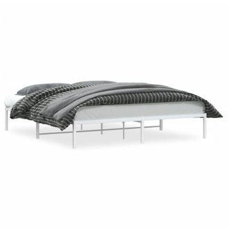 vidaXL Estructura De Cama Sin Colch&oacute;n Metal Blanco 180x200 Cm Vidaxl