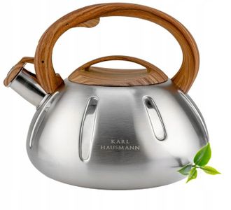 OEM Hervidor Tradicional Para Inducci&oacute;n De Gas Con Silbato, De Acero, Imitaci&oacute;n Madera, 3 L