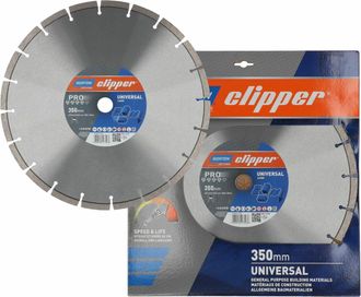 Norton Disco De Corte Clipper Pro Universal Laser 350mm, Borde Segmentado, Corte R&aacute;pido Y Preciso, Ideal Para Concreto Y Asfalto