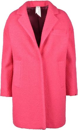 Annie P Wool Mohair Polyamide Coat - Fuchsia