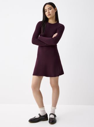 Twik Womens Fit-and-flare rib-knit dress