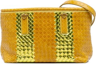 Bottega Veneta Pre-owned Womens Woven Tote Bag - Orange Leather - One Size