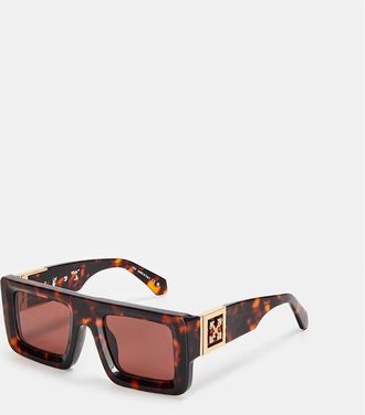 Off-white Mens Unisex Square Sunglasses, Square Design - Havana Brown - Size: ONE size