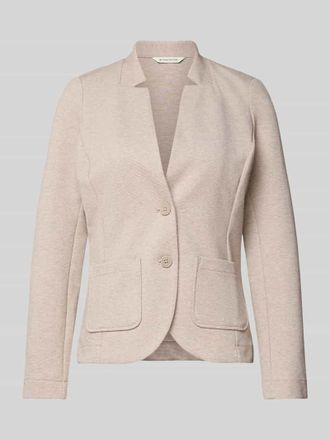 Tom Tailor Regular Fit Kurzblazer aus Baumwoll-Mix in Taupe, Gr&ouml;&szlig;e S