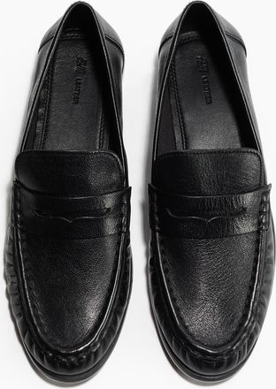 H&M Loafer aus Leder - Schwarz