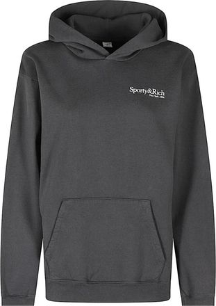 Sporty & Rich Hoodies & sweatvesten, Heren, Zwart, S, Katoen, Hwcny Hoodie