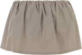 Miu Miu Womens Gonne Bermuda Beige Cotton Bermudas