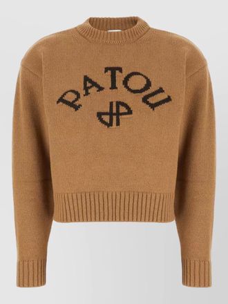 Patou wool blend sweater crew neck long sleeves