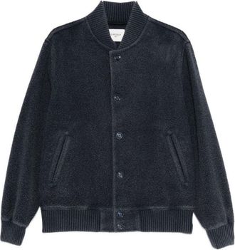 Circolo 1901 Textured Blue Jacket With Button-Up Front