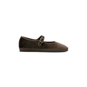 Nokwol Schoenen, Dames, Bruin, 36 EU, Wol, Mel Velvet Mary Jane
