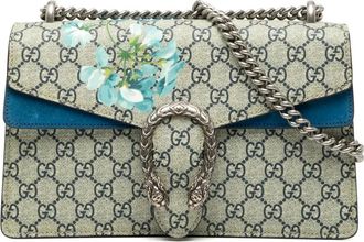 Gucci 2016-2025 Small GG Supreme Blooms Dionysus shoulder bag - women - Fabric/Suede/Leather - One Size - Brown