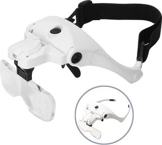 OEM Lupa Recargable Con Luz Para Trabajos De Cerca, Visor Con 2 Led Y Diadema Intercambiable Para Lectura, Joyer&iacute;a Y Reparaci&oacute;n De Relojes