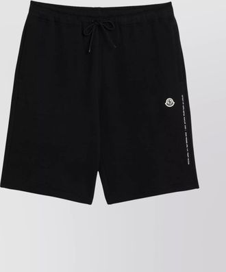 Moncler cotton shorts with elastic waistband and pockets