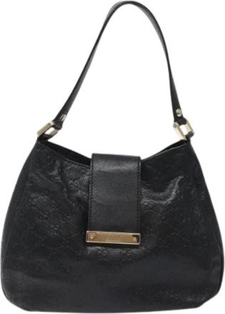 Gucci Pre-owned Shoulder Bags, female, Black, Size: ONE SIZE Pre-owned Leather Shoulder Bag