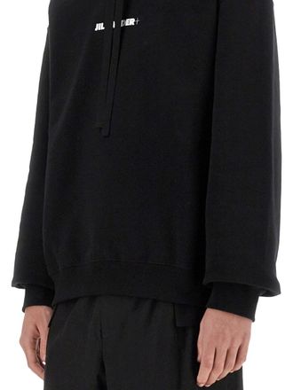 Jil Sander Cotton Hoodie - Black